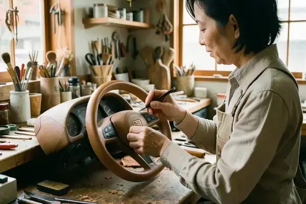 工房での手作業